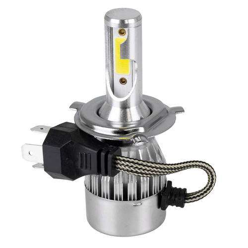 GLOBOSTAR® LEDKITC6 82002 Λάμπα H4 LED 24W/48W 3600lm/7200lm 360° DC 12-24V Αδιάβροχο IP65 Ψυχρό Λευκό 6000K - CREE COB Chip - Μ3.5 x Π3.5 x Υ9.5cm - Πακέτο 2 Τεμαχίων - 1 Χρόνο Εγγύηση