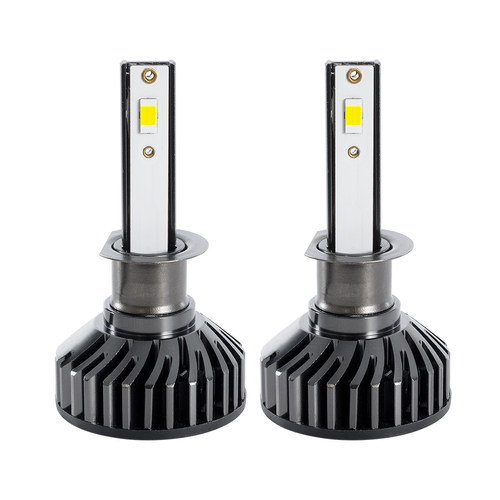 GLOBOSTAR® LEDKITF2 82020 Λάμπα H1 CANbus LED 30W/60W 3500lm/7000lm 360° DC 12-24V Αδιάβροχο IP65 Ψυχρό Λευκό 6000K - CREE COB Chip - Μ4 x Π4 x Υ7cm - Πακέτο 2 Τεμαχίων - 2 Χρόνια Εγγύηση