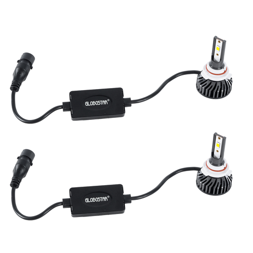 GLOBOSTAR® LEDKITF2 82030 Λάμπα HB4 9006 CANbus LED 30W/60W 3500lm/7000lm 360° DC 12-24V Αδιάβροχο IP65 Ψυχρό Λευκό 6000K - CREE COB Chip - Μ4 x Π4 x Υ6.6cm - Πακέτο 2 Τεμαχίων - 2 Χρόνια Εγγύηση