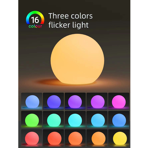 GloboStar® 85825 Ακρυλικό Φωτιστικό Μπάλα Εξωτερικού Χώρου - Πισίνας LED Globe 10W Φ40 Επαναφορτιζόμενο Μπαταρίας με Καλώδιο USB - Φορτιστή και Ασύρματο Χειριστήριο IR Αδιάβροχο IP65 Πολύχρωμο RGBW