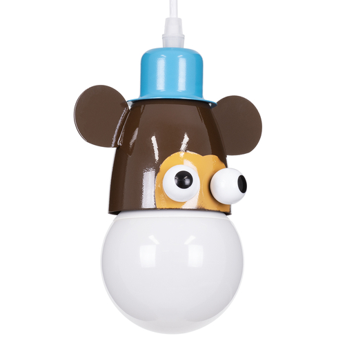 GLOBOSTAR® MONKEY 00640 Παιδικό Κρεμαστό Φωτιστικό Οροφής με Ντουί 1 x E27 AC 220-240V IP20 - Πολύχρωμο - Μ14.5 x Π10.5 x Υ13.5cm