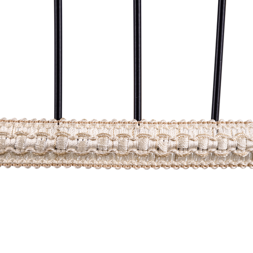 GLOBOSTAR® NEVIS 00681 Μοντέρνο Κρεμαστό Φωτιστικό Οροφής με Ντουί 1 x E27 AC 220-240V IP20 - Μαύρο & Μπεζ - Μ49 x Π49 x Υ34.5cm