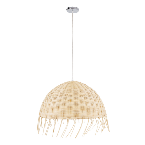 GLOBOSTAR® JAKARTA 00712 Boho Κρεμαστό Φωτιστικό Οροφής με Ντουί 1 x E27 AC 220-240V IP20 - Μπεζ - Μ50 x Π50 x Υ36cm