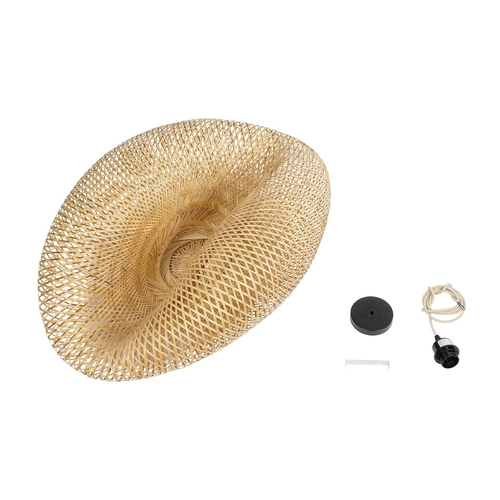 GLOBOSTAR® MEXICO 00720 Boho Κρεμαστό Φωτιστικό Οροφής με Ντουί 1 x E27 AC 220-240V IP20 - Μπεζ - Μ85 x Π55 x Υ36cm