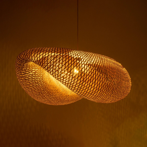 GLOBOSTAR® MEXICO 00721 Boho Κρεμαστό Φωτιστικό Οροφής με Ντουί 1 x E27 AC 220-240V IP20 - Μπεζ - Μ100 x Π80 x Υ35cm