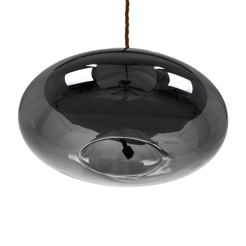 GLOBOSTAR® AXTON 00751 Μοντέρνο Κρεμαστό Φωτιστικό Οροφής LED 5W 500lm 180° AC 220-240V IP20 Θερμό Λευκό 2700K - Sanan SMD Chip - Μαύρο & Μαύρο Φιμέ - Μ30 x Π30 x Υ15cm - 2 Xρόνια Εγγύηση