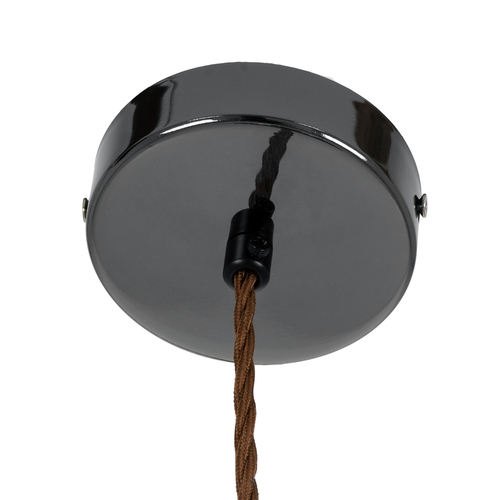 GLOBOSTAR® AXTON 00751 Μοντέρνο Κρεμαστό Φωτιστικό Οροφής LED 5W 500lm 180° AC 220-240V IP20 Θερμό Λευκό 2700K - Sanan SMD Chip - Μαύρο & Μαύρο Φιμέ - Μ30 x Π30 x Υ15cm - 2 Xρόνια Εγγύηση