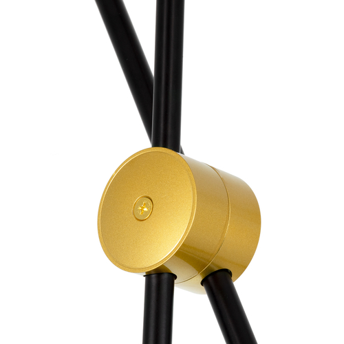 GLOBOSTAR® JOLIET 00778 Μοντέρνο Φωτιστικό Οροφής με Ντουί 2 x G9 AC 220-240V IP20 - Μαύρο & Χρυσό - Μ93 x Π20 x Υ100cm