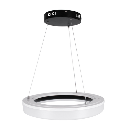 GLOBOSTAR® ARIANA 61037 Μοντέρνο Κρεμαστό Φωτιστικό Οροφής LED 55W 6376lm 120° AC 220-240V IP20 Ρυθμιζόμενο Λευκό CCT με Χειριστήριο από 2700K έως 6000K Dimmable - Lumileds SMD Chip - Μαυρό Ματ - Μ48 x Π48 x Υ6.5cm - 3 Χρόνια Εγγύηση