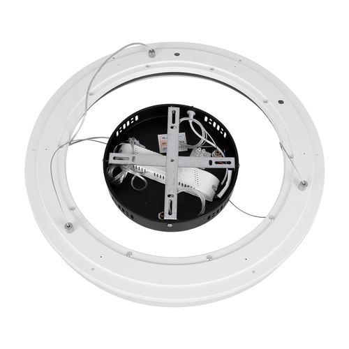 GLOBOSTAR® ARIANA 61037 Μοντέρνο Κρεμαστό Φωτιστικό Οροφής LED 55W 6376lm 120° AC 220-240V IP20 Ρυθμιζόμενο Λευκό CCT με Χειριστήριο από 2700K έως 6000K Dimmable - Lumileds SMD Chip - Μαυρό Ματ - Μ48 x Π48 x Υ6.5cm - 3 Χρόνια Εγγύηση