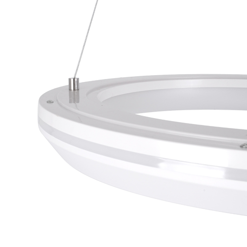 GLOBOSTAR® MELINA 61044 Μοντέρνο Κρεμαστό Φωτιστικό Οροφής LED 55W 6376lm 120° AC 220-240V IP20 Ρυθμιζόμενο Λευκό CCT με Χειριστήριο από 2700K έως 6000K Dimmable - Lumileds SMD Chip - Λευκό Ματ - Μ48 x Π48 x Υ6.5cm - 3 Χρόνια Εγγύηση