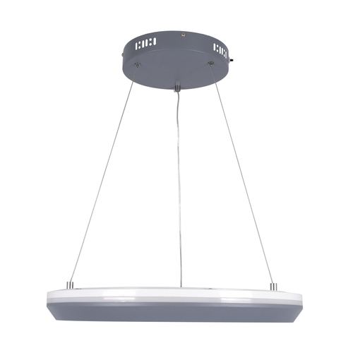 GLOBOSTAR® MELINA 61045 Μοντέρνο Κρεμαστό Φωτιστικό Οροφής LED 55W 6376lm 120° AC 220-240V IP20 Ρυθμιζόμενο Λευκό CCT με Χειριστήριο από 2700K έως 6000K Dimmable - Lumileds SMD Chip - Γκρι & Λευκό - Μ48 x Π48 x Υ6.5cm - 3 Χρόνια Εγγύηση