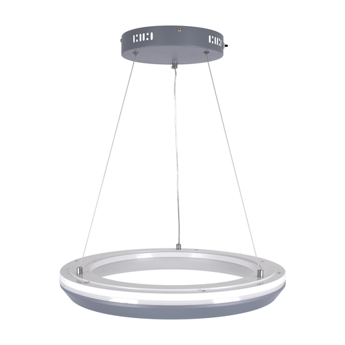 GLOBOSTAR® MELINA 61045 Μοντέρνο Κρεμαστό Φωτιστικό Οροφής LED 55W 6376lm 120° AC 220-240V IP20 Ρυθμιζόμενο Λευκό CCT με Χειριστήριο από 2700K έως 6000K Dimmable - Lumileds SMD Chip - Γκρι & Λευκό - Μ48 x Π48 x Υ6.5cm - 3 Χρόνια Εγγύηση