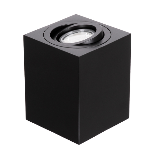 kelvo® AKIRA 60621 Κινούμενο Φωτιστικό Downlight Σποτ για Λάμπα MR16 με Ντουί 1 x GU10 AC 220-240V IP44 - Μαύρο Ματ - Μ8 x Π8 x Υ10cm