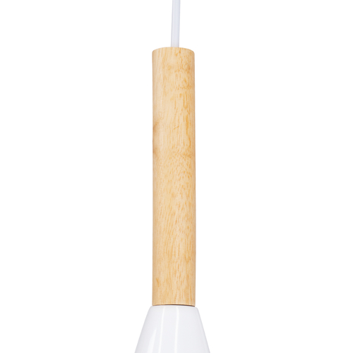 GLOBOSTAR® DILLON 00629 Μοντέρνο Κρεμαστό Φωτιστικό Οροφής με Ντουί 6 x E27 AC 220-240V IP20 - Λευκό & Μπεζ - Μ52 x Π52 x Y130cm