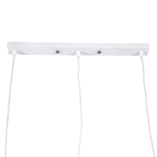 GLOBOSTAR® DILLON 00631 Μοντέρνο Κρεμαστό Φωτιστικό Οροφής με Ντουί 3 x E27 AC 220-240V IP20 - Λευκό & Μπεζ - Μ54 x Π14 x Υ130cm