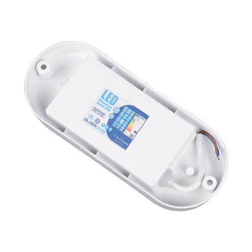 GLOBOSTAR® HOMIE 61001 Φωτιστικό Καραβοχελώνα Τοίχου - Απλίκα LED 11W 939lm 180° AC 220-240V Αδιάβροχο IP65 Φυσικό Λευκό 4500K - Lumileds SMD Chip - Λευκό Γαλακτερό - Μ17 x Π7 x Υ4.5cm - 3 Χρόνια Εγγύηση