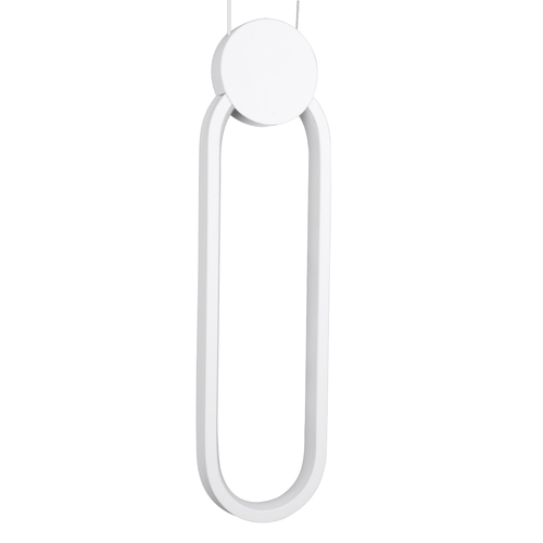 GLOBOSTAR® ILDI 61089 Μοντέρνο Κρεμαστό Φωτιστικό Οροφής LED 12W 1440lm 300° AC 220-240V IP20 Ρυθμιζόμενο Λευκό CCT με On/Off 2700K/4500K/6000K - Lumileds SMD Chip - Λευκό Ματ - Μ10 x Π2.3 x Υ38cm - 3 Χρόνια Εγγύηση