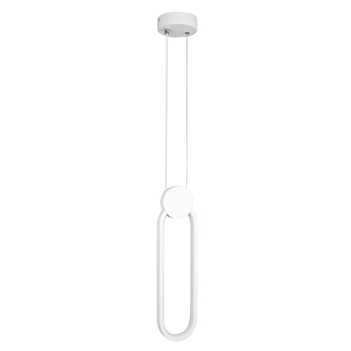 GLOBOSTAR® ILDI 61089 Μοντέρνο Κρεμαστό Φωτιστικό Οροφής LED 12W 1440lm 300° AC 220-240V IP20 Ρυθμιζόμενο Λευκό CCT με On/Off 2700K/4500K/6000K - Lumileds SMD Chip - Λευκό Ματ - Μ10 x Π2.3 x Υ38cm - 3 Χρόνια Εγγύηση