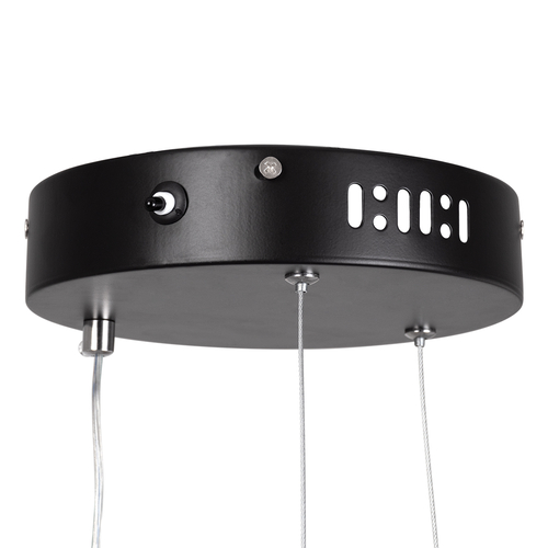 GLOBOSTAR® NEMESIS 61152 Μοντέρνο Κρεμαστό Φωτιστικό Οροφής LED 20W 2356lm 360° AC 220-240V IP20 Ρυθμιζόμενο Λευκό CCT με Χειριστήριο από 2700K έως 6000K Dimmable - Lumileds SMD Chip - Μαυρό Ματ - Μ25 x Π25 x Υ4cm - 3 Χρόνια Εγγύηση