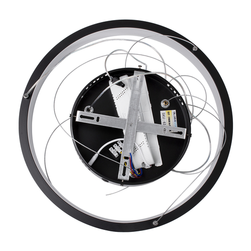 GLOBOSTAR® NEMESIS 61155 Μοντέρνο Κρεμαστό Φωτιστικό Οροφής LED 30W 3513lm 360° AC 220-240V IP20 Ρυθμιζόμενο Λευκό CCT με Χειριστήριο από 2700K έως 6000K Dimmable - Lumileds SMD Chip - Μαυρό Ματ - Μ40 x Π40 x Υ4cm - 3 Χρόνια Εγγύηση