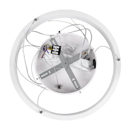 GLOBOSTAR® NEMESIS 61156 Μοντέρνο Κρεμαστό Φωτιστικό Οροφής LED 30W 3513lm 360° AC 220-240V IP20 Ρυθμιζόμενο Λευκό CCT με Χειριστήριο από 2700K έως 6000K Dimmable - Lumileds SMD Chip - Λευκό Ματ - Μ40 x Π40 x Υ4cm - 3 Χρόνια Εγγύηση