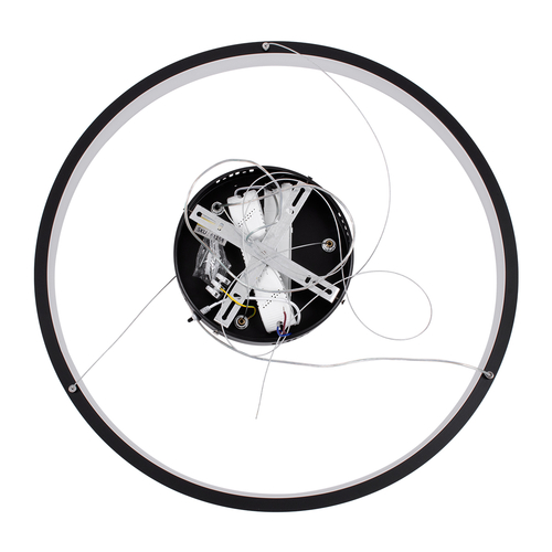 GLOBOSTAR® NEMESIS 61158 Μοντέρνο Κρεμαστό Φωτιστικό Οροφής LED 45W 5230lm 360° AC 220-240V IP20 Ρυθμιζόμενο Λευκό CCT με Χειριστήριο από 2700K έως 6000K Dimmable - Lumileds SMD Chip - Μαύρο Ματ - Μ60 x Π60 x Υ4cm - 3 Χρόνια Εγγύηση