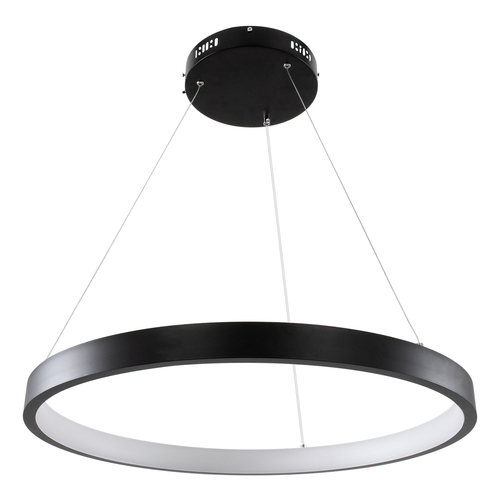 GLOBOSTAR® NEMESIS 61158 Μοντέρνο Κρεμαστό Φωτιστικό Οροφής LED 45W 5230lm 360° AC 220-240V IP20 Ρυθμιζόμενο Λευκό CCT με Χειριστήριο από 2700K έως 6000K Dimmable - Lumileds SMD Chip - Μαύρο Ματ - Μ60 x Π60 x Υ4cm - 3 Χρόνια Εγγύηση