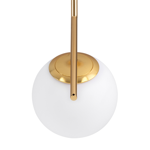 GLOBOSTAR® MONROE 00958 Μοντέρνο Κρεμαστό Φωτιστικό Οροφής με Ντουί 1 x E27 AC 220-240V IP20 - Χρυσό Πλατίνα & Λευκό - Μ15 x Π15 x Υ49cm