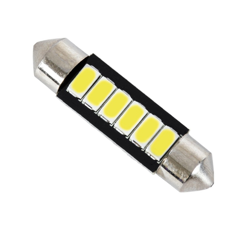 GloboStar® C5W 81303 Λάμπα Αυτοκίνητου 39mm FESTOON - LED 12 SMD 5630 6W 900lm 120° DC 12V IP20 Ψυχρό Λευκό 6000K