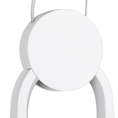 GLOBOSTAR® ILDI 61089 Μοντέρνο Κρεμαστό Φωτιστικό Οροφής LED 12W 1440lm 300° AC 220-240V IP20 Ρυθμιζόμενο Λευκό CCT με On/Off 2700K/4500K/6000K - Lumileds SMD Chip - Λευκό Ματ - Μ10 x Π2.3 x Υ38cm - 3 Χρόνια Εγγύηση