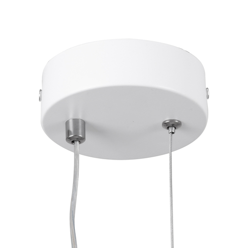 GLOBOSTAR® ILDI 61089 Μοντέρνο Κρεμαστό Φωτιστικό Οροφής LED 12W 1440lm 300° AC 220-240V IP20 Ρυθμιζόμενο Λευκό CCT με On/Off 2700K/4500K/6000K - Lumileds SMD Chip - Λευκό Ματ - Μ10 x Π2.3 x Υ38cm - 3 Χρόνια Εγγύηση