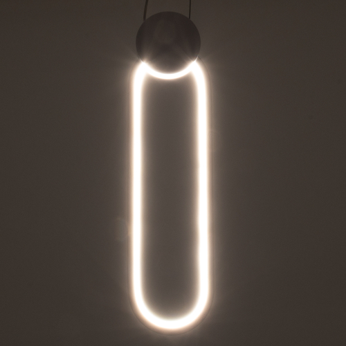 GLOBOSTAR® ILDI 61089 Μοντέρνο Κρεμαστό Φωτιστικό Οροφής LED 12W 1440lm 300° AC 220-240V IP20 Ρυθμιζόμενο Λευκό CCT με On/Off 2700K/4500K/6000K - Lumileds SMD Chip - Λευκό Ματ - Μ10 x Π2.3 x Υ38cm - 3 Χρόνια Εγγύηση