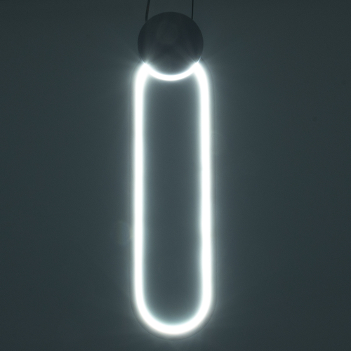 GLOBOSTAR® ILDI 61089 Μοντέρνο Κρεμαστό Φωτιστικό Οροφής LED 12W 1440lm 300° AC 220-240V IP20 Ρυθμιζόμενο Λευκό CCT με On/Off 2700K/4500K/6000K - Lumileds SMD Chip - Λευκό Ματ - Μ10 x Π2.3 x Υ38cm - 3 Χρόνια Εγγύηση