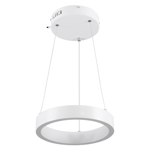 GLOBOSTAR® NEMESIS 61153 Μοντέρνο Κρεμαστό Φωτιστικό Οροφής LED 20W 2356lm 360° AC 220-240V IP20 Ρυθμιζόμενο Λευκό CCT με Χειριστήριο από 2700K έως 6000K Dimmable - Lumileds SMD Chip - Λευκό Ματ - Μ25 x Π25 x Υ4cm - 3 Χρόνια Εγγύηση