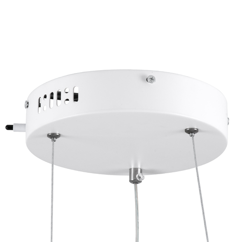 GLOBOSTAR® NEMESIS 61153 Μοντέρνο Κρεμαστό Φωτιστικό Οροφής LED 20W 2356lm 360° AC 220-240V IP20 Ρυθμιζόμενο Λευκό CCT με Χειριστήριο από 2700K έως 6000K Dimmable - Lumileds SMD Chip - Λευκό Ματ - Μ25 x Π25 x Υ4cm - 3 Χρόνια Εγγύηση