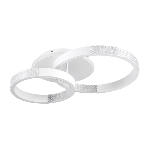 GLOBOSTAR® DIAMOND 61112 Μοντέρνο Φωτιστικό Οροφής LED 67W 8078lm 360° AC 220-240V IP20 Ρυθμιζόμενο Λευκό CCT με Χειριστήριο από 2700K έως 6000K Dimmable - Lumileds SMD Chip - Λευκό Ματ - Μ60 x Π40 x Υ14cm - 3 Χρόνια Εγγύηση