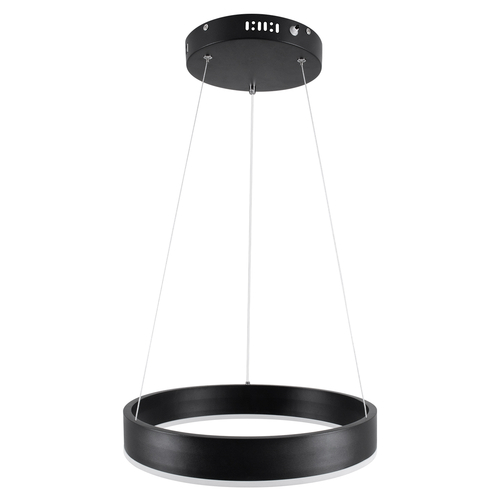 GLOBOSTAR® VENOM 61173 Μοντέρνο Κρεμαστό Φωτιστικό Οροφής LED 30W 3513lm 120° AC 220-240V IP20 Ρυθμιζόμενο Λευκό CCT με Χειριστήριο από 2700K έως 6000K Dimmable - Lumileds SMD Chip - Μαύρο Ματ - Μ40 x Π40 x Υ6.5cm - 3 Χρόνια Εγγύηση