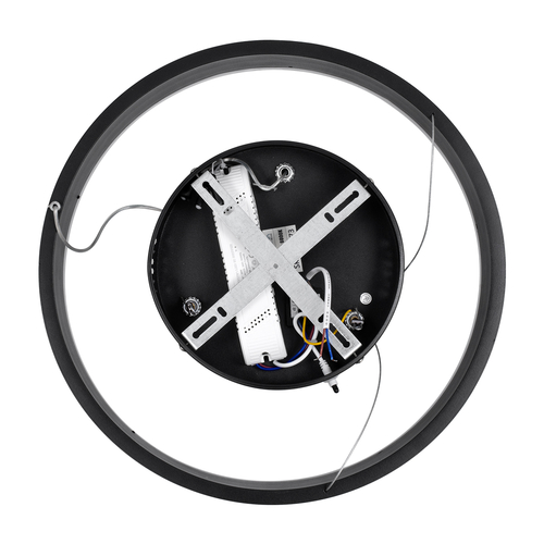 GLOBOSTAR® VENOM 61173 Μοντέρνο Κρεμαστό Φωτιστικό Οροφής LED 30W 3513lm 120° AC 220-240V IP20 Ρυθμιζόμενο Λευκό CCT με Χειριστήριο από 2700K έως 6000K Dimmable - Lumileds SMD Chip - Μαύρο Ματ - Μ40 x Π40 x Υ6.5cm - 3 Χρόνια Εγγύηση