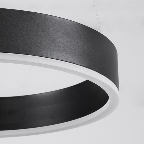 GLOBOSTAR® VENOM 61179 Μοντέρνο Κρεμαστό Φωτιστικό Οροφής LED 67W 7863lm 120° AC 220-240V IP20 Ρυθμιζόμενο Λευκό CCT με Χειριστήριο από 2700K έως 6000K Dimmable - Lumileds SMD Chip - Μαύρο Ματ - Μ80 x Π80 x Υ6.5cm - 3 Χρόνια Εγγύηση