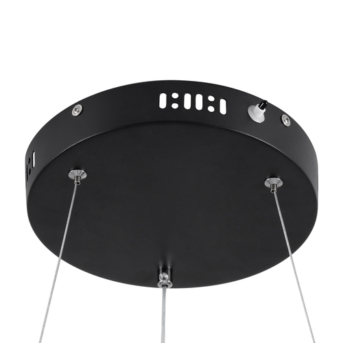 GLOBOSTAR® VENOM 61179 Μοντέρνο Κρεμαστό Φωτιστικό Οροφής LED 67W 7863lm 120° AC 220-240V IP20 Ρυθμιζόμενο Λευκό CCT με Χειριστήριο από 2700K έως 6000K Dimmable - Lumileds SMD Chip - Μαύρο Ματ - Μ80 x Π80 x Υ6.5cm - 3 Χρόνια Εγγύηση