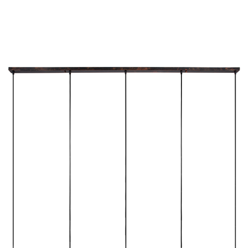 GLOBOSTAR® TRIANGLE 00609 Μοντέρνο Κρεμαστό Φωτιστικό Οροφής με Ντουί 5 x E27 AC 220-240V IP20 - Χάλκινο - Μ170 x Π22 x Y130cm