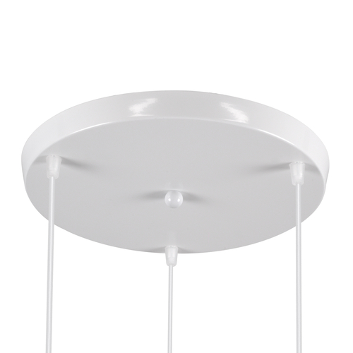 GLOBOSTAR® TRIANGLE 00617 Μοντέρνο Κρεμαστό Φωτιστικό Οροφής με Ντουί 3 x E27 AC 220-240V IP20 - Λευκό - Μ49 x Π49 x Y130cm