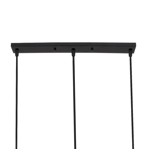 GLOBOSTAR® TRIANGLE 00621 Μοντέρνο Κρεμαστό Φωτιστικό Οροφής με Ντουί 3 x E27 AC 220-240V IP20 - Μαύρο - Μ70 x Π22 x Y130cm