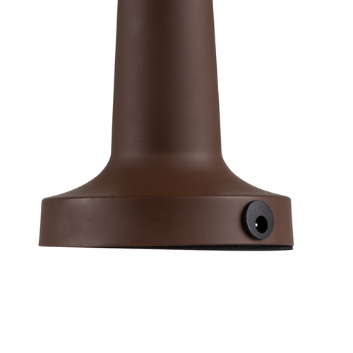 GloboStar® COCO 76513 Επαναφορτιζόμενο Επιτραπέζιο Φωτιστικό Πορτατίφ LED 1.5W 105lm 120° DC 5V IP44 Θερμό Λευκό 2700K Dimmable Καφέ Αλουμίνιο - Μ10 x Π10 x Υ22cm - 2 Xρόνια Εγγύηση