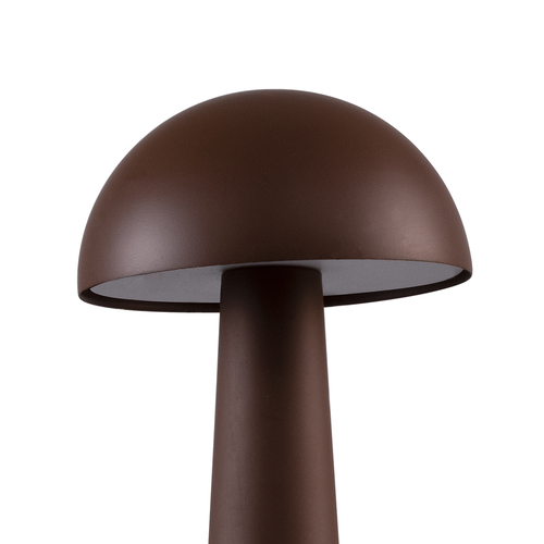 GloboStar® COCO 76513 Επαναφορτιζόμενο Επιτραπέζιο Φωτιστικό Πορτατίφ LED 1.5W 105lm 120° DC 5V IP44 Θερμό Λευκό 2700K Dimmable Καφέ Αλουμίνιο - Μ10 x Π10 x Υ22cm - 2 Xρόνια Εγγύηση