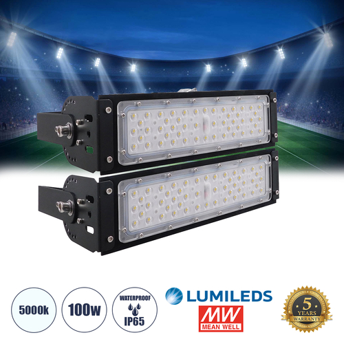 GLOBOSTAR® GOLIATH 90100-2 Προβολέας για Γήπεδα Tennis & Ποδοσφαίρου 5x5 LED 100W 15000lm 75°x135° SDCM