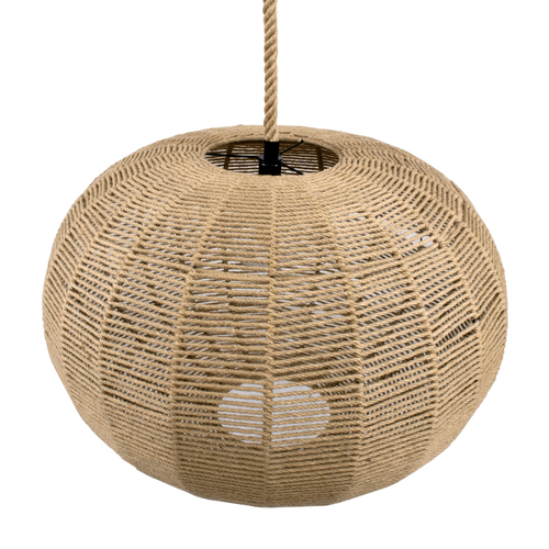 GLOBOSTAR® MANDALA 00732 Boho Κρεμαστό Φωτιστικό Οροφής με Ντουί 1 x E27 AC 220-240V IP20 - Μπεζ - Μ80 x Π80 x Υ60cm