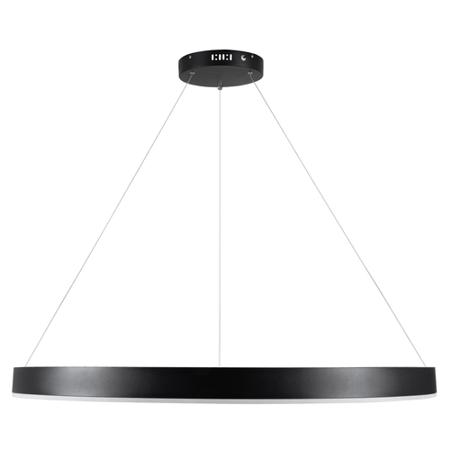 GLOBOSTAR® VENOM 61182 Μοντέρνο Κρεμαστό Φωτιστικό Οροφής LED 75W 8818lm 120° AC 220-240V IP20 Ρυθμιζόμενο Λευκό CCT με Χειριστήριο από 2700K έως 6000K Dimmable - Lumileds SMD Chip - Μαύρο Ματ - Μ100 x Π100 x Υ6.5cm - 3 Χρόνια Εγγύηση