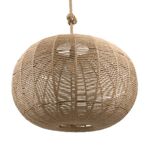 GLOBOSTAR® MANDALA 00732 Boho Κρεμαστό Φωτιστικό Οροφής με Ντουί 1 x E27 AC 220-240V IP20 - Μπεζ - Μ80 x Π80 x Υ60cm